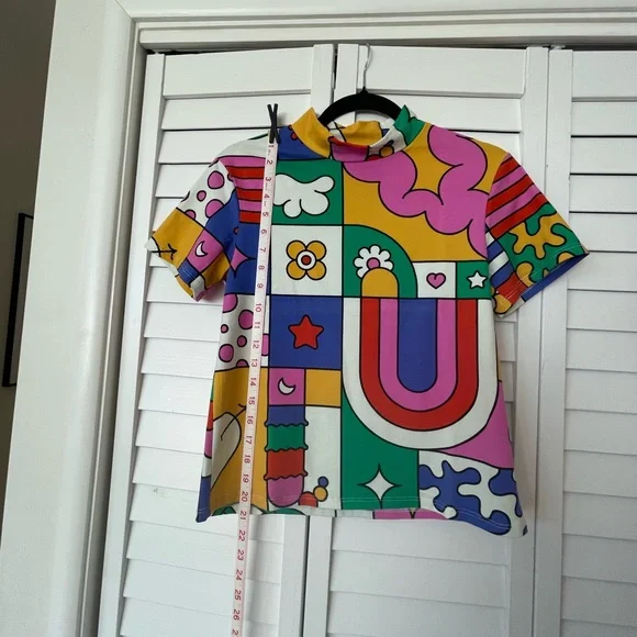 NWT Nooworks Mock Neck Tee-Wormiverse - Picture 3 of 5